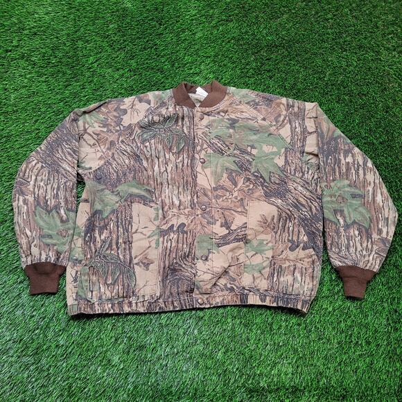 VTG 90s Liberty Realtree Camo Bomber Jacket 2XL (Tag XL)  Made in USA - Picture 1 of 8